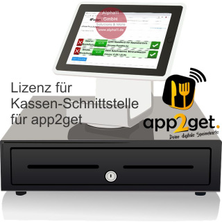 Lizenz zum Anschluss eines kompatiblen Kassensystems an app2get - 24 Monats Lizenz