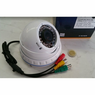 6xNorm Variodome Kamera mit 5 MP Auflösung, weiß, Infrarot Außenkamera 2,8-12mm