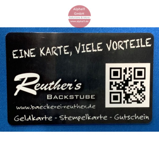 1000 Kundenkarten mit individuellem QR-Code Offsetdruck