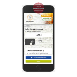 Kundenkonten-System zur Registrierung von Endkunden