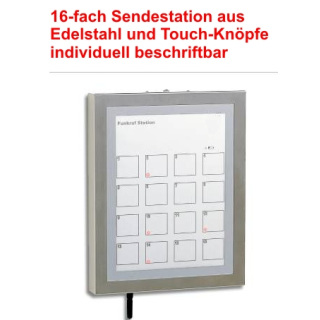 16fach Sendestation um 16 verschiedene Empfänger zu rufen (869 MHz)