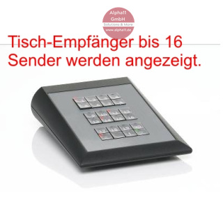 Tisch-Empfangsstation, zeigt bis zu 16 Sender an