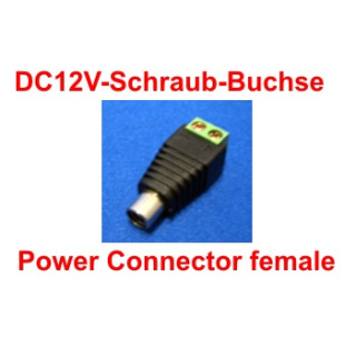 Praktische DC Schraub-Buchse f&uuml;r Kameras 12V, Power Connector female