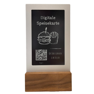Digitale Kreidetafel - Tischaufsteller DIWA mit Kartenhalter