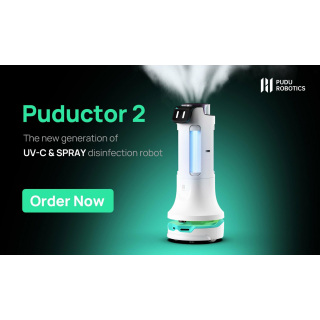 Desinfektions-Roboter Puductor 2 mit UVC- und Spr&uuml;hdesinfektion