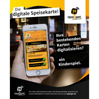 Grundlizenz app2get digitale Speisekarte - Nutzungsdauer 24 Monate
