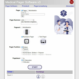 Pager-Software Medical Miete inkl. Support
