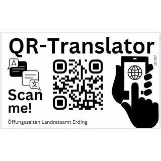 20x QR-Translator QR-Codes f&uuml;r Beh&ouml;rden, &Auml;mter, Rath&auml;user mit 20% Rabatt