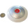 Roboter-Rufsystem Tischversion in Porzellanweiß Funk-Rufknopf mit Glockensymbol
