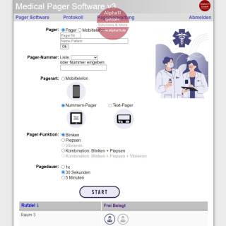 Pager-Software Medical ohne Sendestation