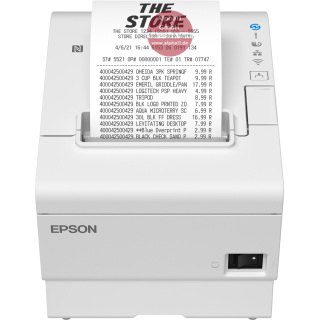 Bondrucker Epson TM-T88VII (151): USB, Ethernet, Fixed Interface, PS, Weiß