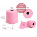Ticket-Rollenpapier Rosa-Rot (Bonrolle) Thermo 80m 30...