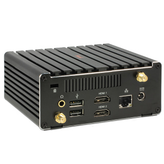 Mini-PC mit 2 HDMI-Ausg&auml;ngen und RS232, 120 GB SSD, Windows, Table Tracker, Digital Signage, Pager-Software