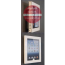 Stabile Wand-Halterung in weiß mit Kassettenfach...