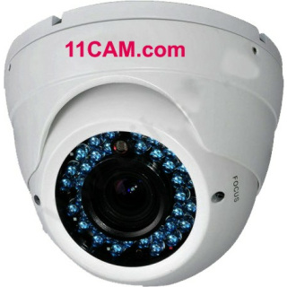 6xNorm Variodome Kamera mit 2,1 MP Auflösung, weiß, Infrarot Außenkamera 2,8-12mm, Vario